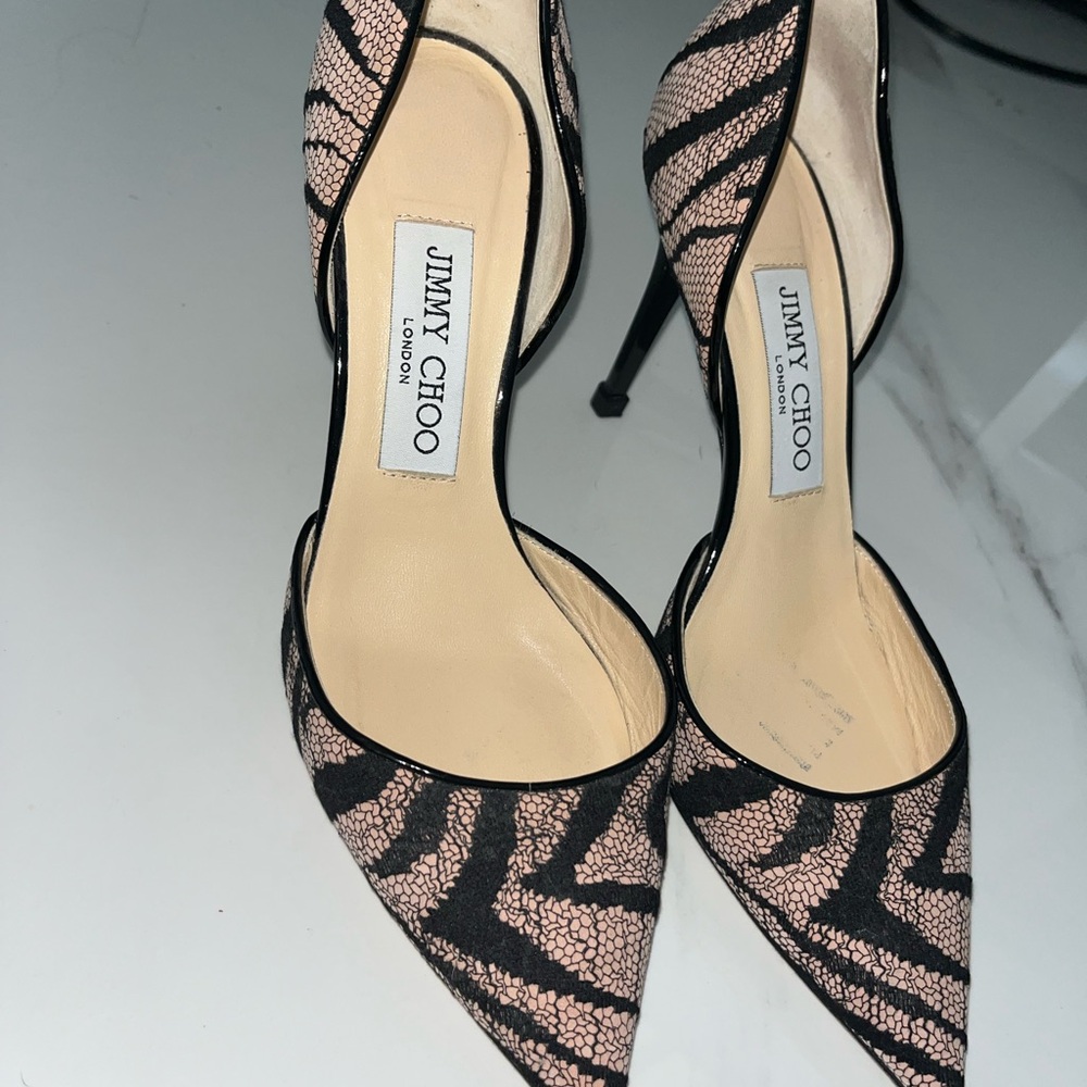 Jimmy Choo Addison Lace Print Pump